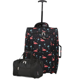 5 Cities (55x35x20cm) Lightweight Cabin Hand Luggage and (35x20x20cm) Holdall Flight Bag