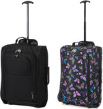 5 Cities (55x35x20cm) Lightweight Cabin Hand Luggage (x2), Fits easyJet/Ryanair Cabin Restrictions 42L