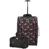 5 Cities (55x35x20cm) Lightweight Cabin Hand Luggage and (35x20x20cm) Holdall Flight Bag
