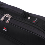 5 CITIES (40x30x10cm) New and Improved 2024 Lufthansa, Austrian Airlines, Swiss Airlines Maximum Cabin Size Underseat Flight Bag, Also Approved For British Airways, Virgin Atlantic, EasyJet, Black