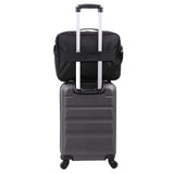 5 CITIES (40x30x10cm) New and Improved 2025 Lufthansa, Austrian Airlines, Swiss Airlines Maximum Cabin Size Underseat Flight Bag, Also Approved For British Airways, Virgin Atlantic, EasyJet, Black