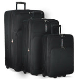 5 Cities Lightweight 3 Piece Suitcase Luggage Set Cabin + Medium + Large Hold