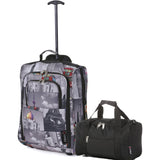 5 Cities (55x35x20cm) Lightweight Cabin Hand Luggage and (35x20x20cm) Holdall Flight Bag