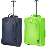 5 Cities (55x35x20cm) Lightweight Cabin Hand Luggage (x2), Fits easyJet/Ryanair Cabin Restrictions 42L