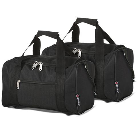 5 Cities (35x20x20cm) Hand Luggage Holdall Flight Bag (x2 Set)