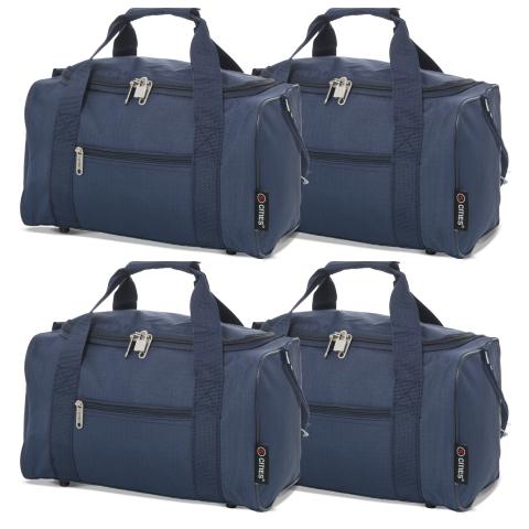 5 Cities 35x20x20cm Hand Luggage Holdall Flight Bag x4 Set Travel Luggage Cabin Bags