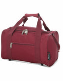 5 Cities (55x35x20cm) Lightweight Cabin Hand Luggage and (35x20x20cm) Holdall Flight Bag - Wine