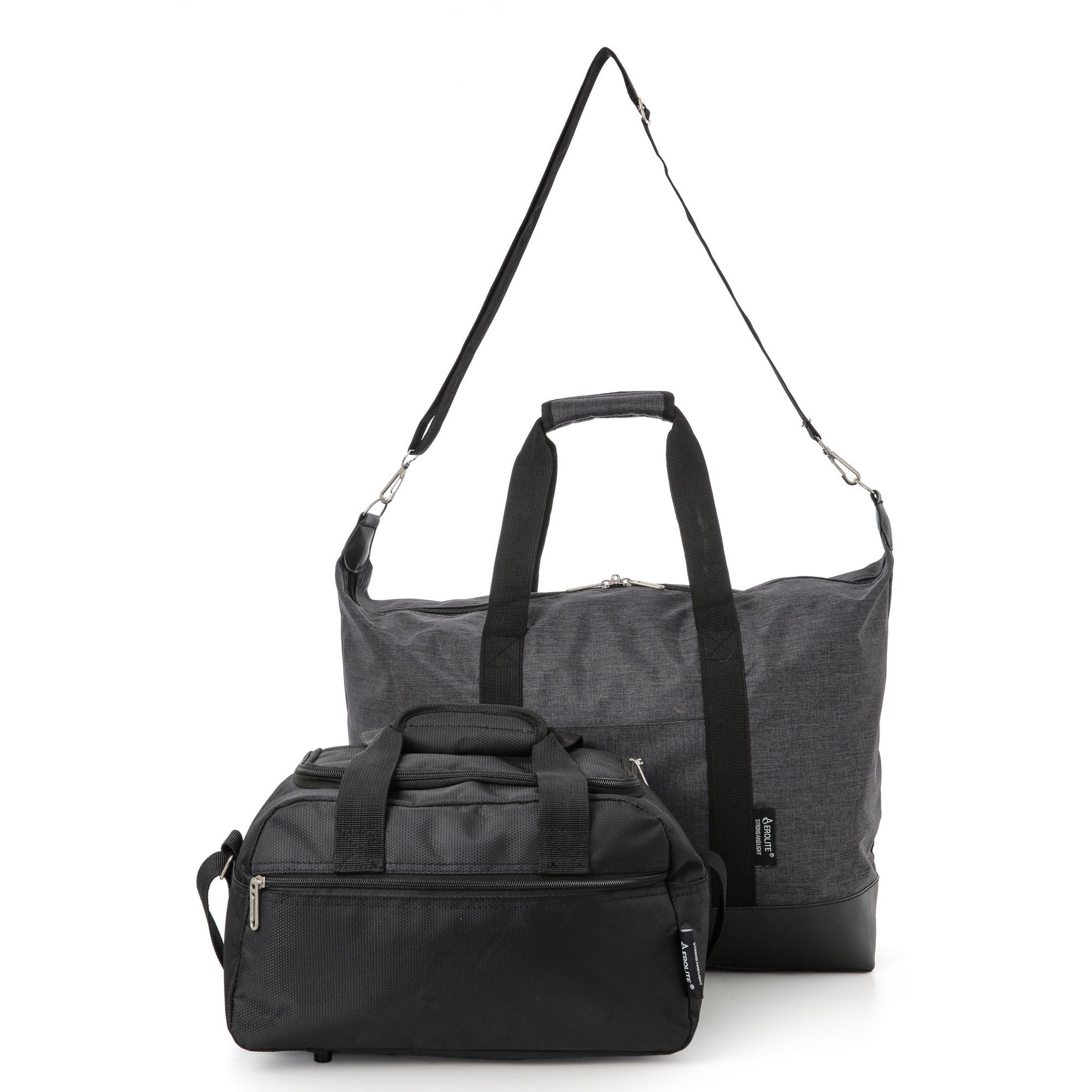 5 Cities (55x40x20cm) and Aerolite (35x20x20cm) Hand Luggage Shoulder Holdall Bag Set (x2 Set)