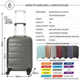 Aerolite Ryanair Bundle (55x35x20cm) Lightweight ABS Hard Shell Cabin Suitcase + (40x20x25cm) Ryanair MAXIMUM Sized Holdall Cabin Bag