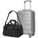 Aerolite Ryanair Bundle (55x35x20cm) Lightweight ABS Hard Shell Cabin Suitcase + (40x20x25cm) Ryanair MAXIMUM Sized Holdall Cabin Bag