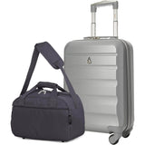 Aerolite Ryanair Bundle (55x35x20cm) Lightweight ABS Hard Shell Cabin Suitcase + (40x20x25cm) Ryanair MAXIMUM Sized Holdall Cabin Bag