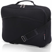 5 CITIES (40x30x10cm) New and Improved 2023 Lufthansa, Austrian Airlines, Swiss Airlines Maximum Cabin Size Underseat Flight Bag, Also Approved For British Airways, Virgin Atlantic, EasyJet, Black
