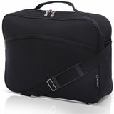 5 CITIES (40x30x10cm) New and Improved 2024 Lufthansa, Austrian Airlines, Swiss Airlines Maximum Cabin Size Underseat Flight Bag, Also Approved For British Airways, Virgin Atlantic, EasyJet, Black