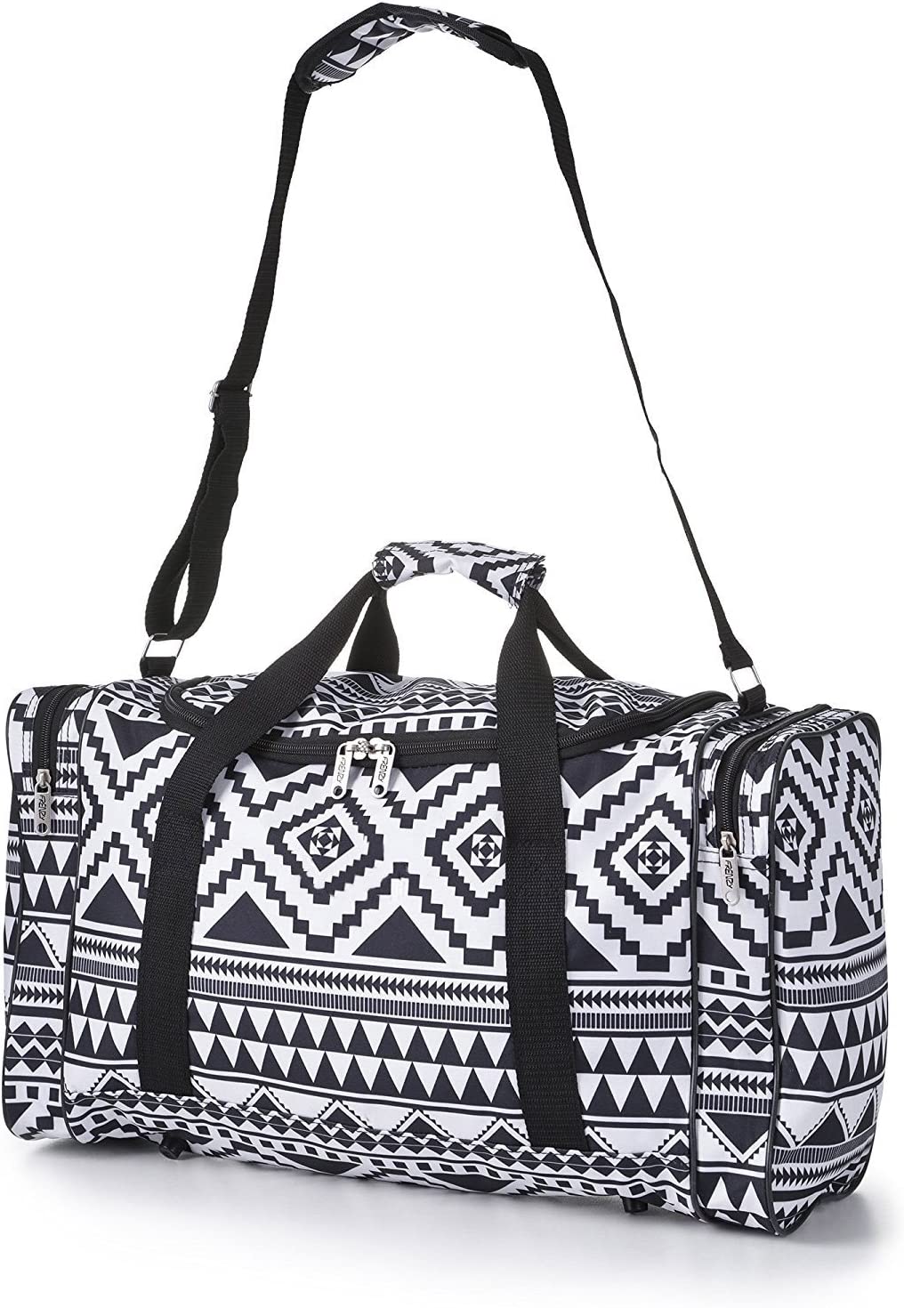 5 Cities Gym Sports Bag, Aztec Black and White