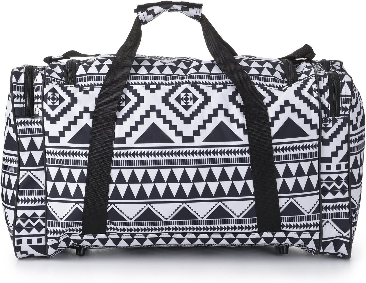 5 Cities Gym Sports Bag, Aztec Black and White