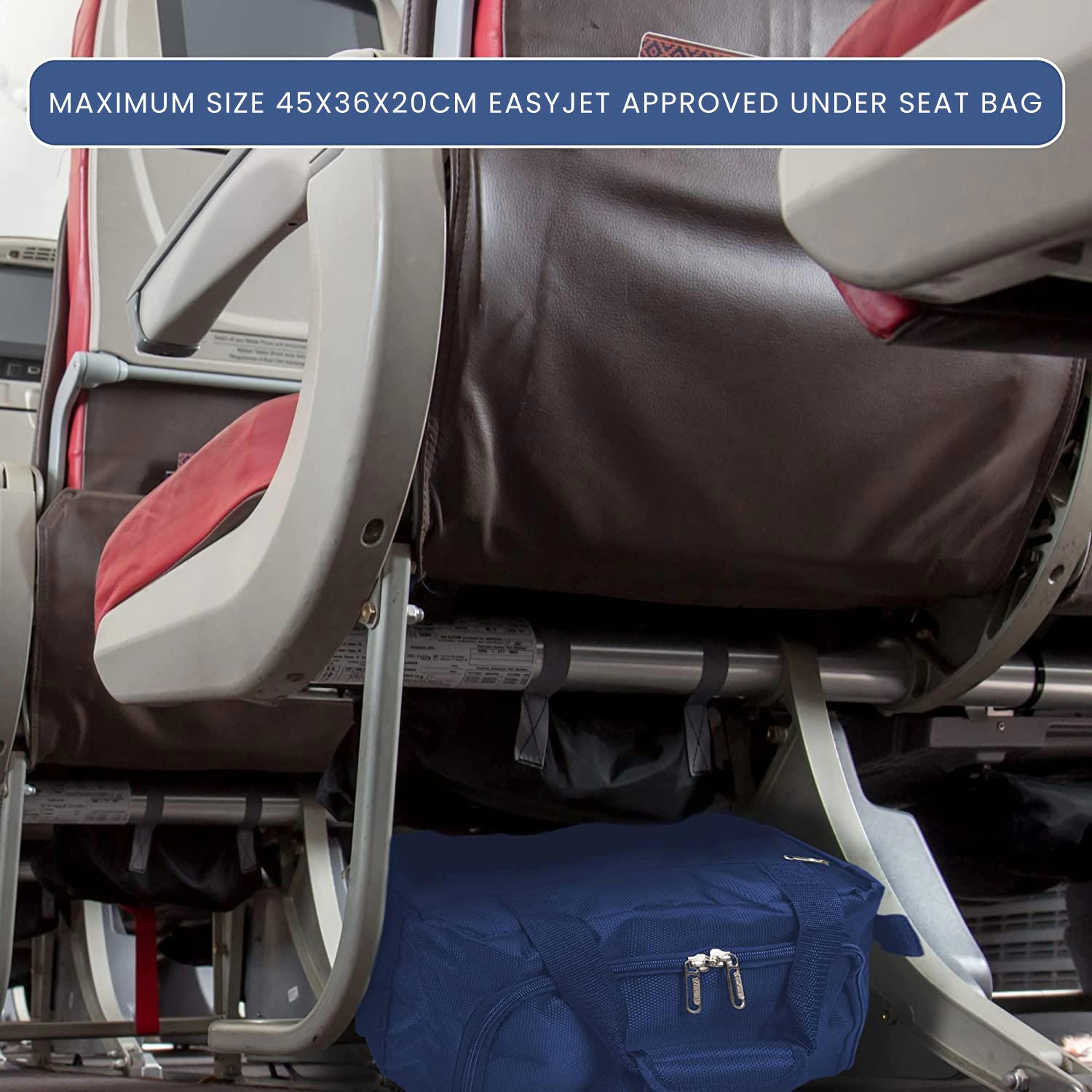 Aerolite easyJet Maximum (45x36x20cm) New and Improved 2024  Size Holdall Cabin Luggage Under Seat Flight Bag, 5 Years Of Warranty