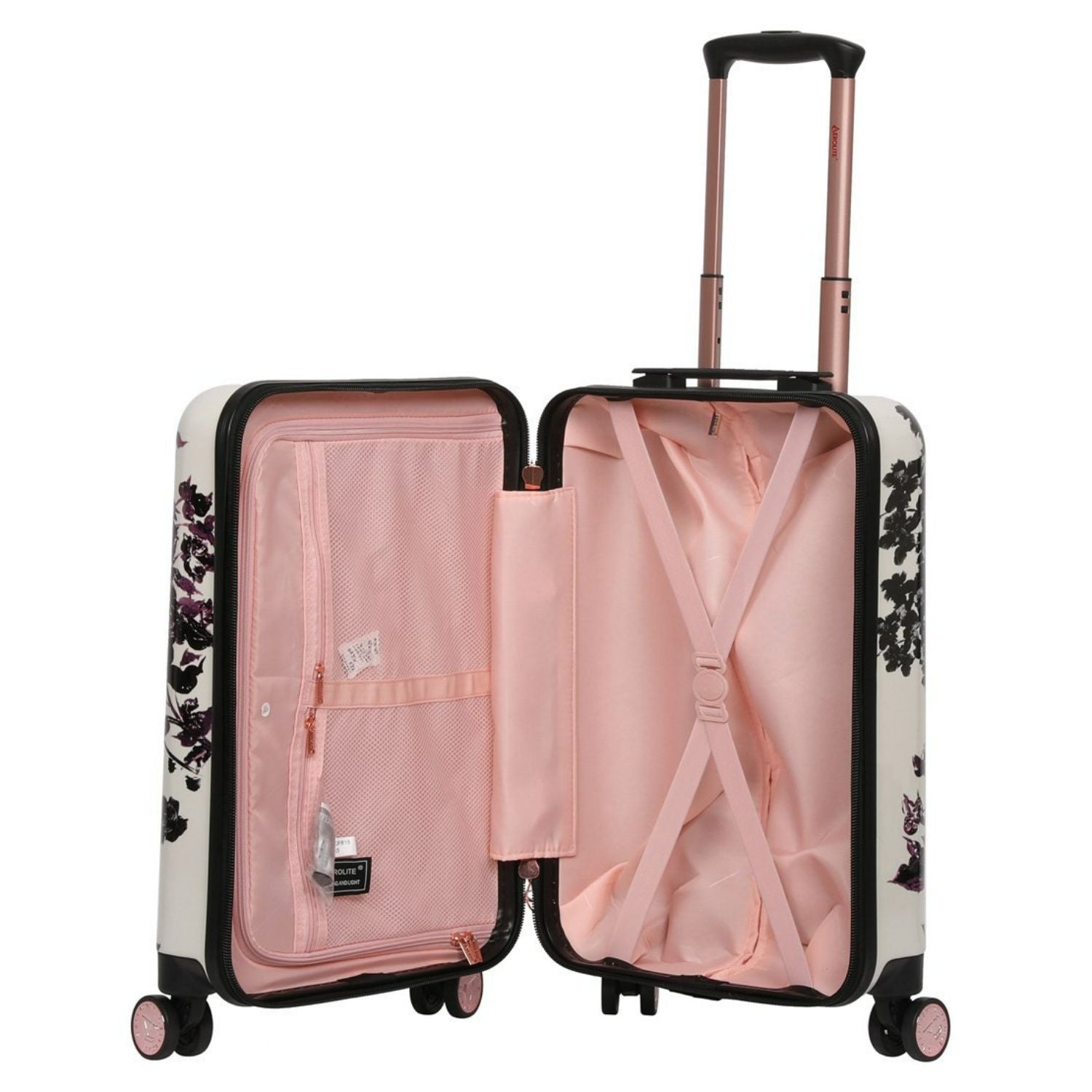 Aerolite 55x35x20cm 4 Wheel Suitcase Hard Shell Carry On Cabin Bag