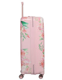 Aerolite Premium Hard Shell Hand Luggage Set (Medium + Large) - Floral Pink