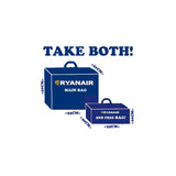 5 Cities (55x40x20cm) Lightweight Cabin Luggage Trolley Bag and (35x20x20cm) Holdall Flight Bag Set