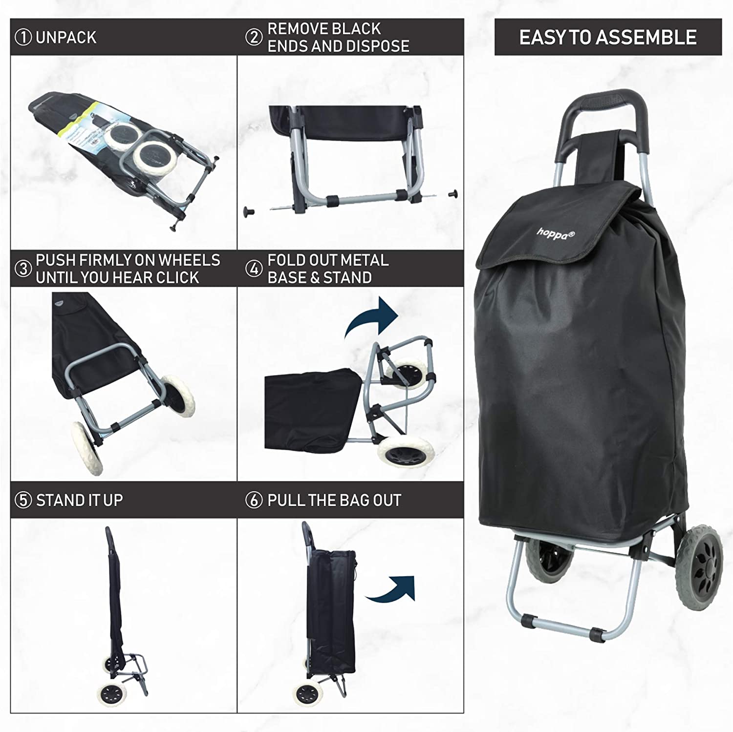 Lightweight Wheeled Shopping Trolley Push Cart Luggage Bag With Wheels Lightweight Wheeled Shopping Trolley Push Cart Luggage Bag With Wheels