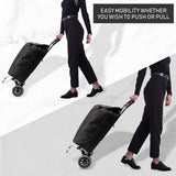 Hoppa Lightweight Shopping Trolley 2025 Model Folding 2 Wheel Large Capacity Shopper, 47 Litre