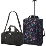 5 Cities (55x35x20cm) Lightweight Cabin Hand Luggage and (35x20x20cm) Holdall Flight Bag