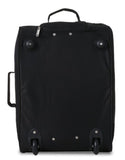 5 Cities (55x35x20cm) Lightweight Cabin Hand Luggage and (35x20x20cm) Holdall Flight Bag (Black + Navy)