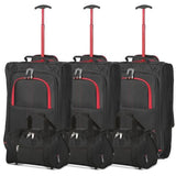 5 Cities (55x35x20cm) Lightweight Cabin Hand Luggage and (35x20x20cm) Holdall Flight Bag (x6 Set)
