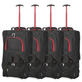 5 Cities (55x35x20cm) Lightweight Cabin Hand Luggage and (35x20x20cm) Holdall Flight Bag (x8 Set)