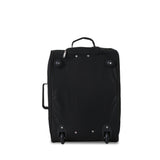5 Cities (55x35x20cm) Lightweight Cabin Hand Luggage Set (Black + Black Flamingos)