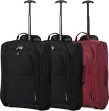 5 Cities 21" (55x35x20cm) Lightweight Cabin Hand Luggage (x3 Set), Approved For Ryanair Priority, easyJet Plus, BA