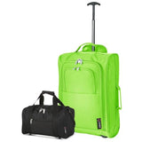 5 Cities (55x35x20cm) Lightweight Cabin Hand Luggage and (35x20x20cm) Holdall Flight Bag