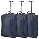 5 Cities 21" (55x35x20cm) Lightweight Cabin Hand Luggage (x3 Set), Approved For Ryanair Priority, easyJet Plus, BA