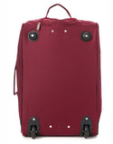 5 Cities (55x35x20cm) Lightweight Cabin Hand Luggage and (35x20x20cm) Holdall Flight Bag - Wine