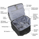 Aerolite (45x45x23cm) Executive Mobile Business Cabin Hand with Luggage Rolling Laptop Bag