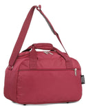 Aerolite (35x20x20cm) Hand Luggage Holdall Bag - Rose Gold + Wine