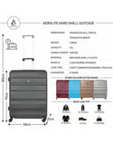 Aerolite Lightweight Hard Shell Suitcase Luggage Set (Medium + Large)