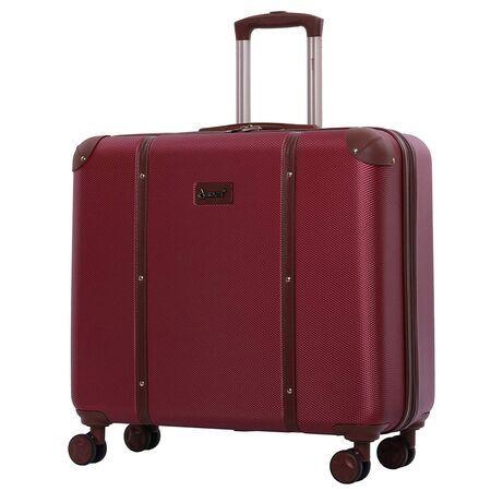 Aerolite (65.5x64x31cm) Vintage Trunk Style Hard Shell Suitcase - Winter Rose
