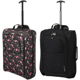 5 Cities (55x35x20cm) Lightweight Cabin Hand Luggage (x2), Fits easyJet/Ryanair Cabin Restrictions 42L