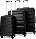 Aerolite Hard Shell Suitcase Complete Luggage Set (Cabin + Medium + Large Hold Luggage Suitcase)