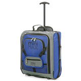 MiniMAX (45x35x20cm) Childrens Luggage Carry On Suitcase with Backpack and Pouch (x2 Blue + x1 Pink)