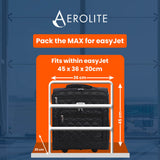 Aerolite easyJet Carry On Fits 45x36x20cm New & Improved 2024 Cabin Under Seat Trolley Bag Suitcase