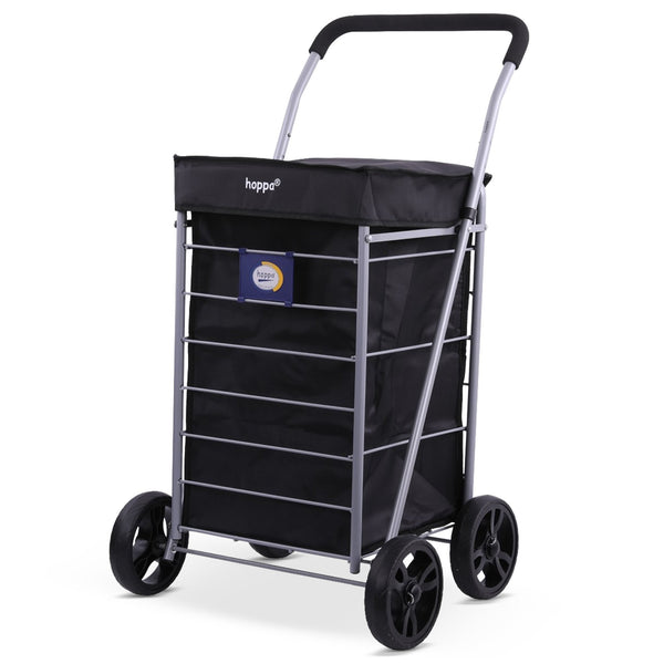 Hoppa Lightweight 4 Wheel Premium 2025 Model Folding Shopping Trolley Extra Large Capacity Shopping Trolley Bag 95cm 4.8kg Push Pull