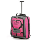 MiniMAX (45x35x20cm) Childrens Luggage Carry On Suitcase with Backpack and Pouch (x2 Blue + x1 Pink)