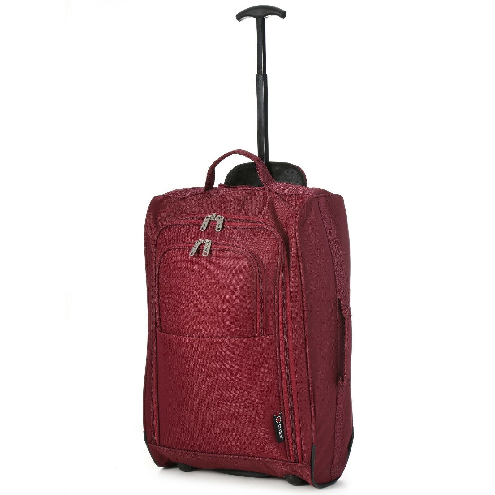 5 Cities 21" (55x35x20cm) Lightweight Cabin Hand Luggage Trolley, Fits easyJet(Plus/Flexi/Large Cabin), Ryanair (Priority) Cabin Restrictions, 2 Years Of Warranty